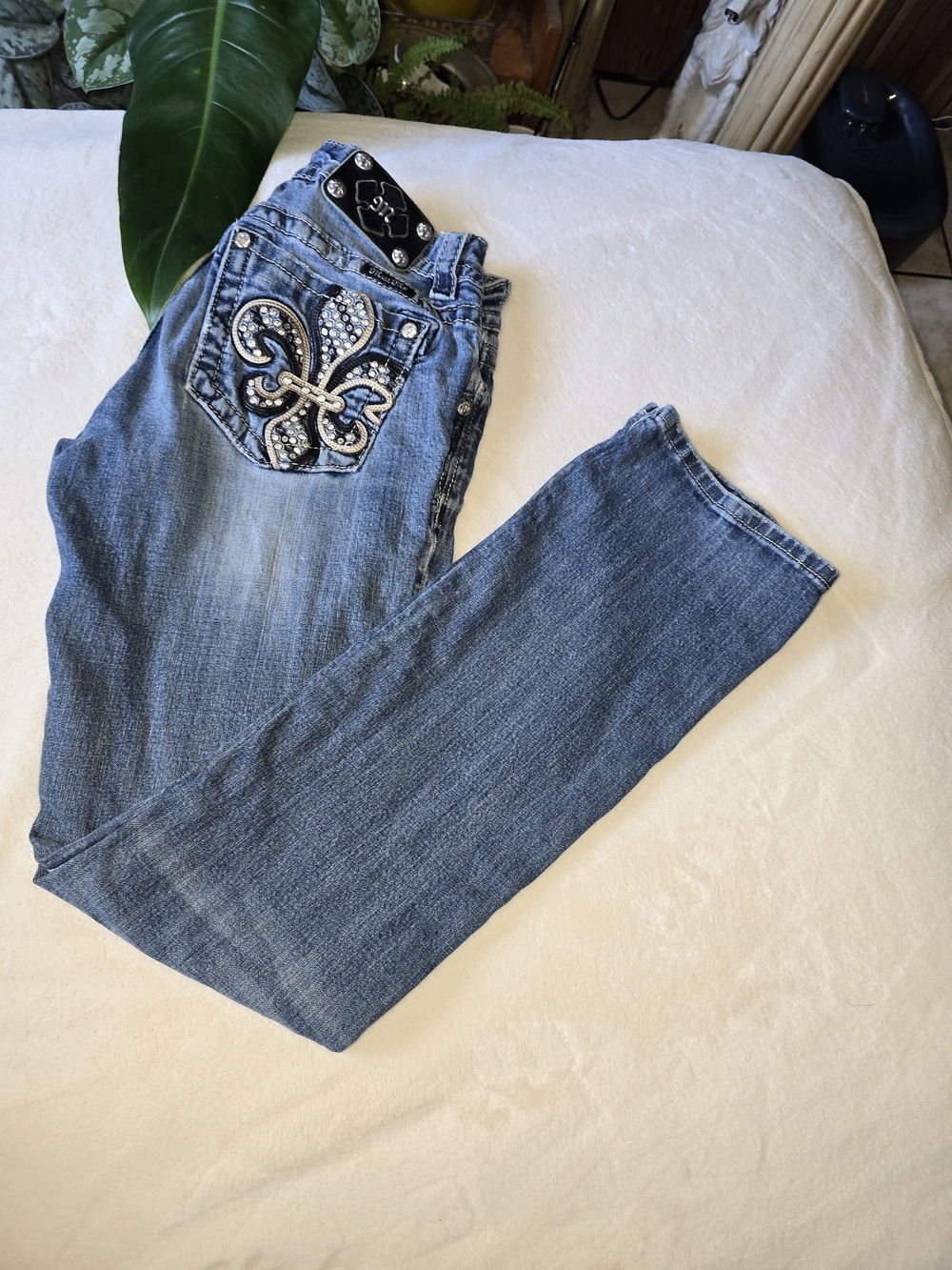 Miss Me Light Blue Embellished Boot Cut Jeans